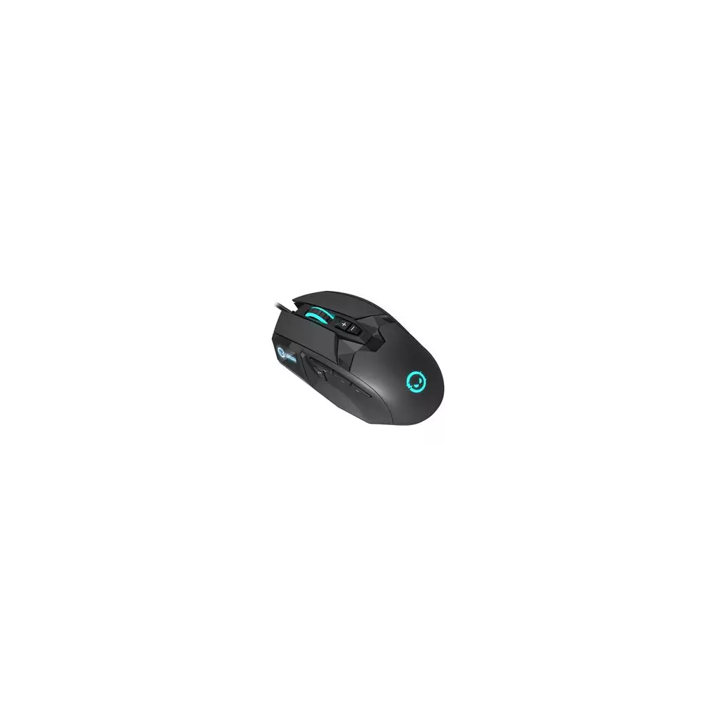 Obrázek produktu LORGAR herní myš Stricter 579, drátová, OLED display, až 12 000 DPI, RGB, Pixart PMW 3336, 9tl., makra, černá