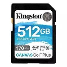 obrázek produktu Kingston paměťová karta 512GB SDXC Canvas Go Plus 170R C10 UHS-I U3 V30