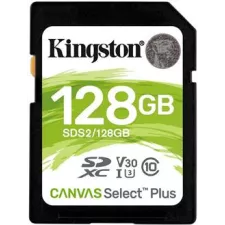 obrázek produktu Kingston paměťová karta 128GB Canvas Select Plus SD UHS-I (čtení/zápis: 100/85MB/s)