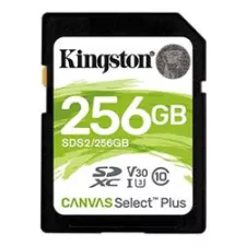 obrázek produktu Kingston paměťová karta 256GB Canvas Select Plus SD UHS-I (čtení/zápis: 100/85MB/s)