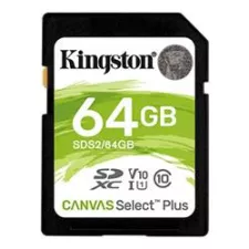 obrázek produktu Kingston paměťová karta 64GB Canvas Select Plus SD UHS-I (čtení/zápis: 100/85MB/s)