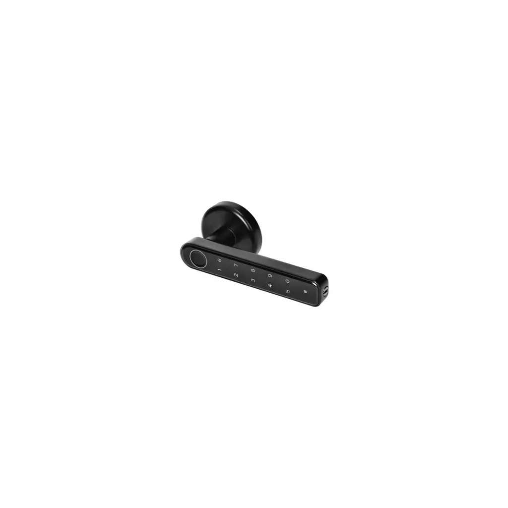 Obrázek produktu Chytrá klika s dotykovou klávesnicí a čtečkou otisků prstů ORNO VIRONE CDL-1/B , Bluetooth 4.0, černá