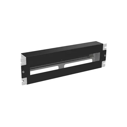 obrázek produktu Solarix Instalační panel 3U s DIN lištou do 19" rozvaděče, BK RAL 9005, RAIL-3U-DIN-BK