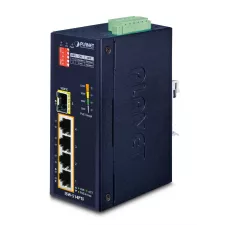 obrázek produktu PLANET ISW-514PTF síťový přepínač Nespravované Fast Ethernet (10/100) Podpora napájení po Ethernetu (PoE) Modrá