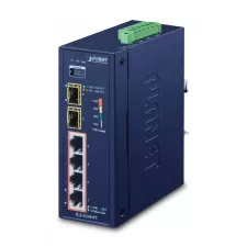obrázek produktu PLANET IGS-624HPT síťový přepínač Nespravované Gigabit Ethernet (10/100/1000) Podpora napájení po Ethernetu (PoE) Modrá