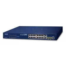 obrázek produktu PLANET FGSW-1816HPS síťový přepínač Řízený L2 Fast Ethernet (10/100) Podpora napájení po Ethernetu (PoE) Modrá