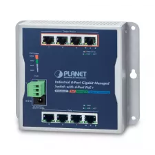 obrázek produktu PLANET WGS-804HPT síťový přepínač Řízený Gigabit Ethernet (10/100/1000) Podpora napájení po Ethernetu (PoE) Černá