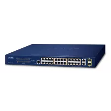 obrázek produktu PLANET FGSW-2624HPS síťový přepínač Řízený L2/L4 Gigabit Ethernet (10/100/1000) Podpora napájení po Ethernetu (PoE) 1U Modrá