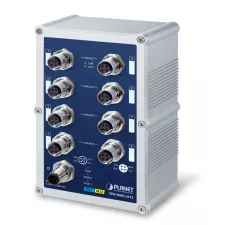 obrázek produktu PLANET ISW-800T-M12 síťový přepínač Nespravované L2 Fast Ethernet (10/100) Modrá, Šedá