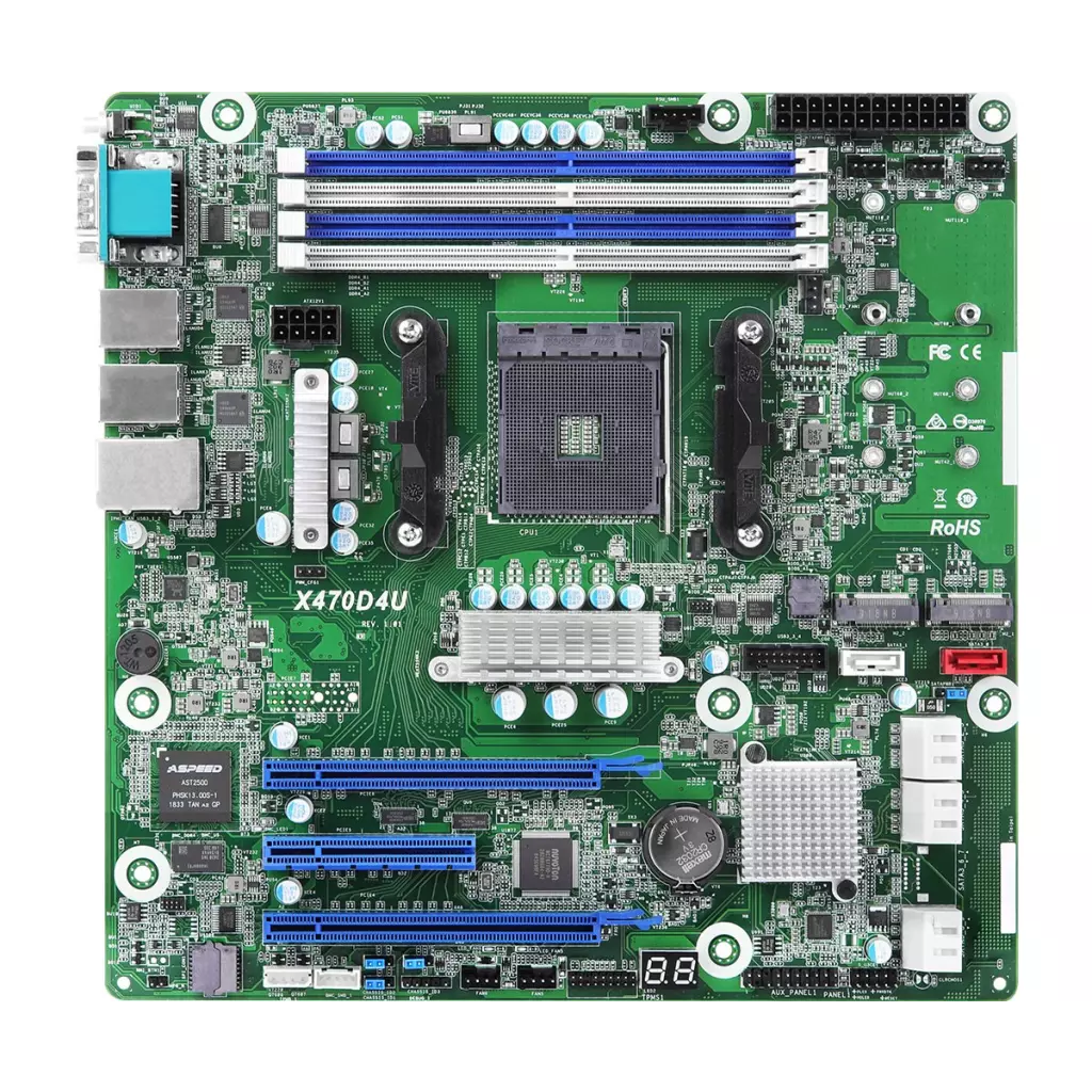 Obrázek produktu Asrock X470D4U základní deska AMD X470 Socket AM4 Micro ATX