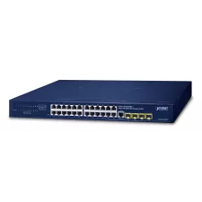 obrázek produktu PLANET IPv4/IPv6, 24-Port Řízený L2/L4 Gigabit Ethernet (10/100/1000) 1U Modrá