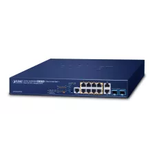 obrázek produktu PLANET GS-5220-8UP2T2X síťový přepínač Řízený L3 Gigabit Ethernet (10/100/1000) Podpora napájení po Ethernetu (PoE) 1U Modrá