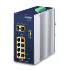 obrázek produktu PLANET IP30 Ind 8-P 10/100/1000T Nespravované Gigabit Ethernet (10/100/1000) Podpora napájení po Ethernetu (PoE) Modrá, Bílá