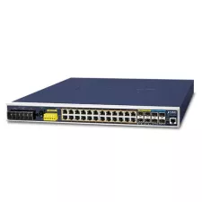 obrázek produktu PLANET IGS-6325-24P4X síťový přepínač Řízený L3 Gigabit Ethernet (10/100/1000) Podpora napájení po Ethernetu (PoE) 1U Černá, Mo