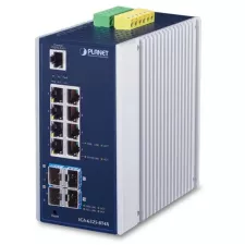 obrázek produktu PLANET IGS-6325-8T4X síťový přepínač Řízený L3 Gigabit Ethernet (10/100/1000) Modrá, Šedá
