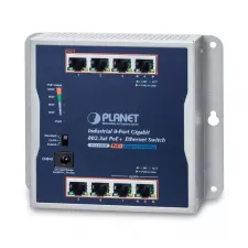 obrázek produktu PLANET IP30 Industrial 8-Port Nespravované Gigabit Ethernet (10/100/1000) Podpora napájení po Ethernetu (PoE) Šedá