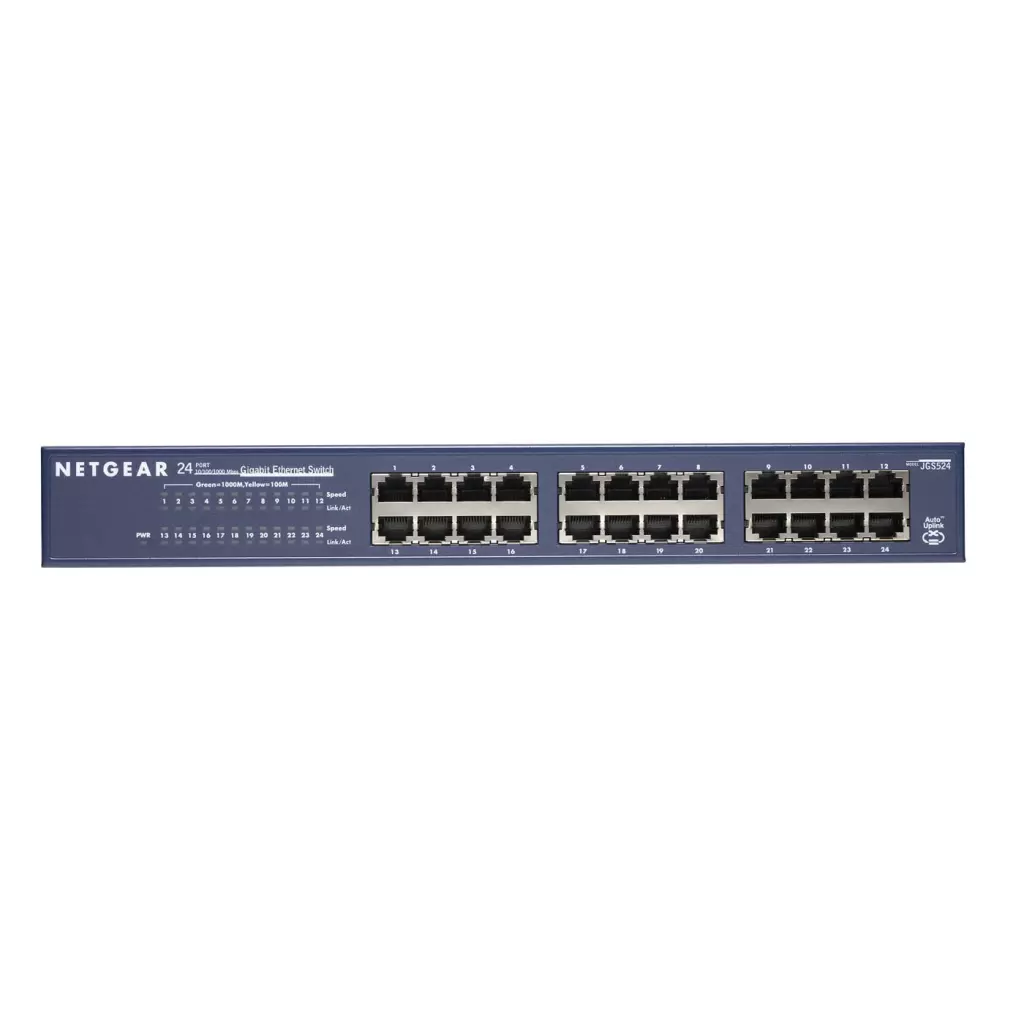 Obrázek produktu NETGEAR 24-port Gigabit Rack Mountable Network Switch Nespravované Modrá