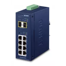 obrázek produktu PLANET IP30 Industrial L2/L4 8-Port Řízený L2/L4 Gigabit Ethernet (10/100/1000) Modrá