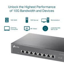 obrázek produktu TP-Link TL-SX1008 síťový přepínač Nespravované 10G Ethernet (100/1000/10000) 1U Černá