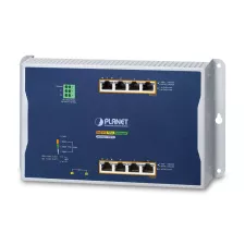 obrázek produktu PLANET IP30, IPv6/IPv4, 4-Port Řízený L2/L2+ Gigabit Ethernet (10/100/1000) Podpora napájení po Ethernetu (PoE) Modrá, Šedá