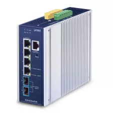 obrázek produktu PLANET IP30 Industrial L3 4-Port Řízený 2.5G Ethernet (100/1000/2500) Hliník, Modrá