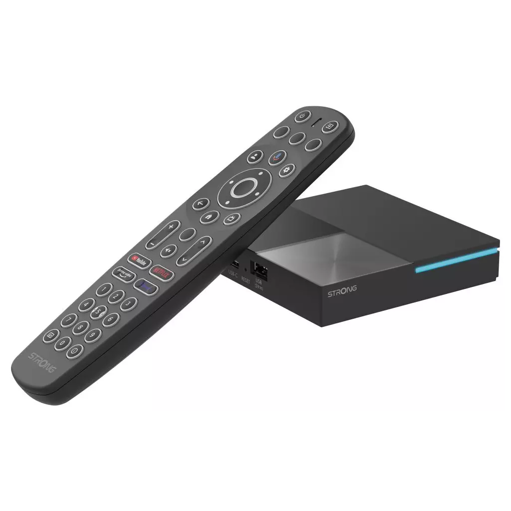 Obrázek produktu STRONG android box SRT LEAP-S3 PRO/ 4K UHD/ H.265/HEVC/ NETFLIX/ Disney+/ Chromecast/ HDMI/ USB/ LAN/ Wi-Fi 6/ Google TV