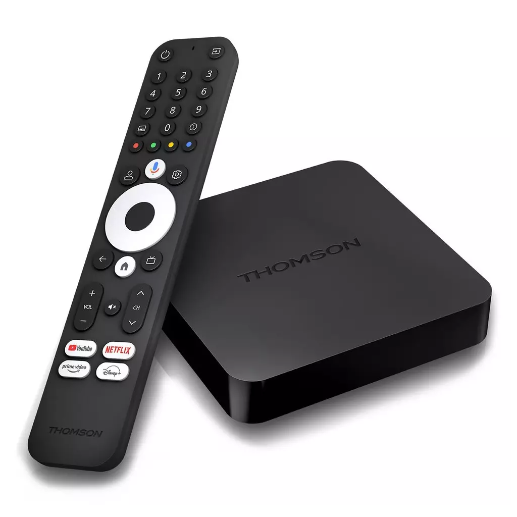 Obrázek produktu THOMSON android box 240G/ 4K Ultra HD/ H.265/HEVC/ HDR10/ NETFLIX/ HBO/ Disney+/ HDMI/ USB/ LAN/ Wi-Fi/ BT/ Android TV12
