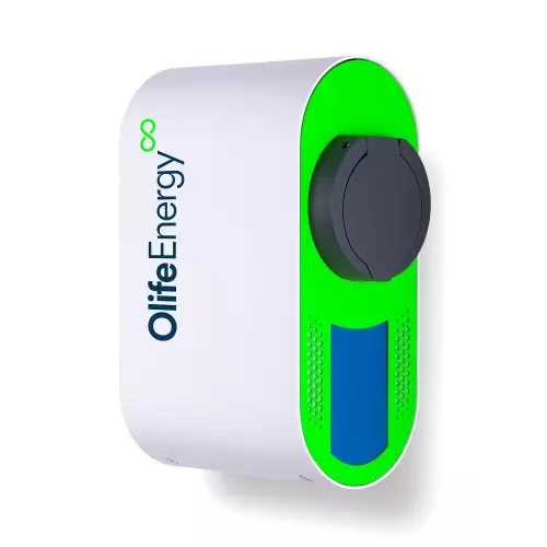obrázek produktu OlifeEnergy EV nabíječ elektromobilů BASE AC 22kW, Wallbox, Type2, zásuvka, RFID, automód