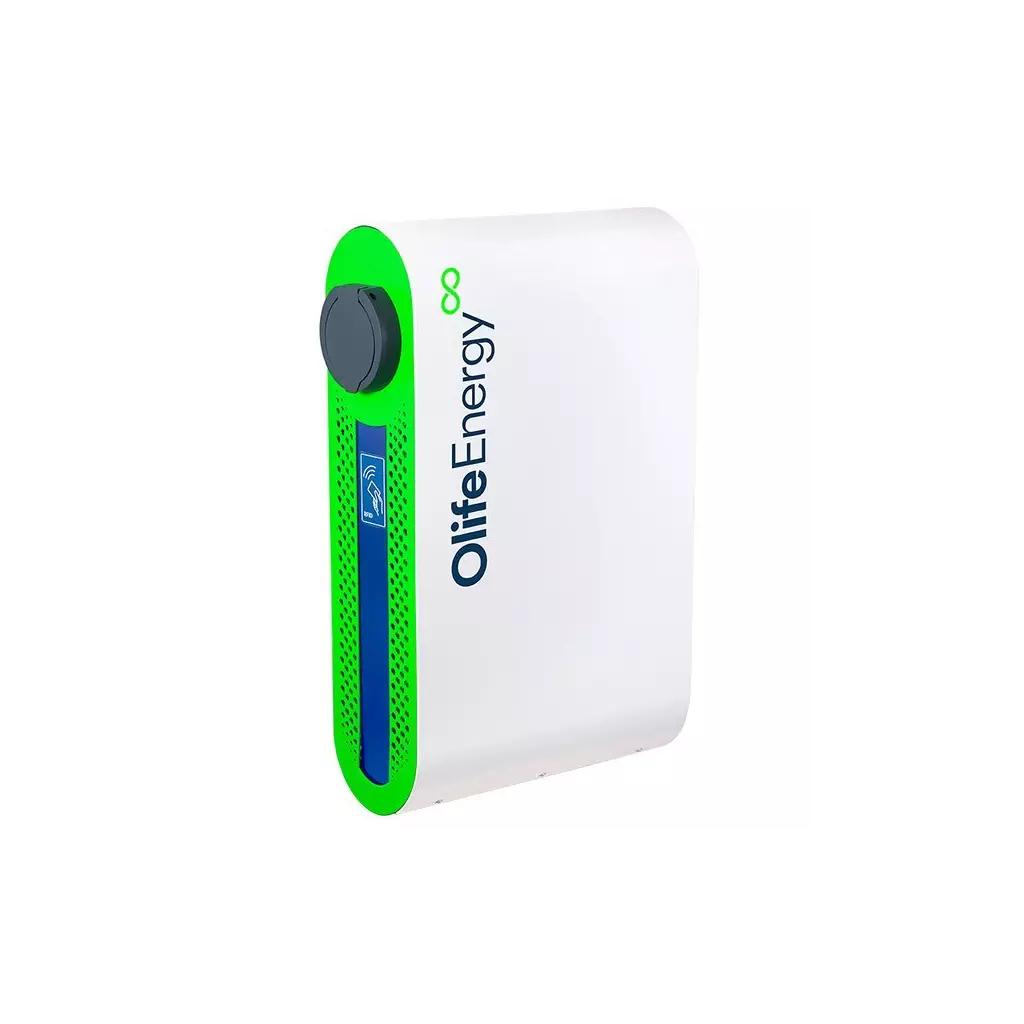 Obrázek produktu OlifeEnergy EV nabíječ elektromobilů BASE AC 2x 22kW, Doublebox, Type2, zásuvka, RFID, automód
