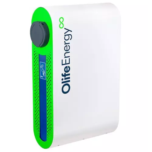 obrázek produktu OlifeEnergy EV nabíječ elektromobilů BASE AC 2x 22kW, Doublebox, Type2, zásuvka, RFID, automód