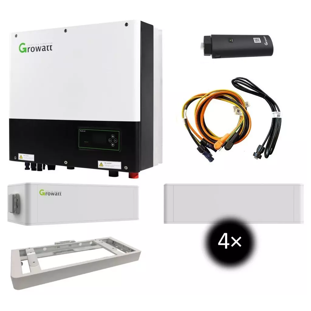 Obrázek produktu Growatt hybridní asymetrický set s výkonem 10kW a  LFP baterie 10kWh s BMS
