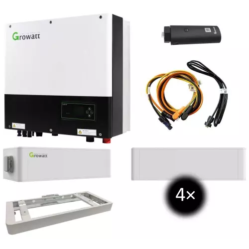obrázek produktu Growatt hybridní asymetrický set s výkonem 10kW a  LFP baterie 10kWh s BMS