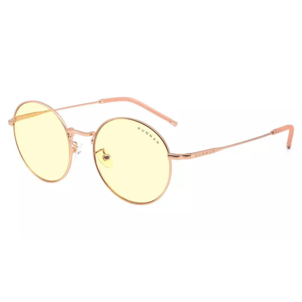 Obrázek produktu GUNNAR kancelářske/herní brýle ELLIPSE ROSE GOLD * jantárová skla * BLF 65 * GUNNAR focus