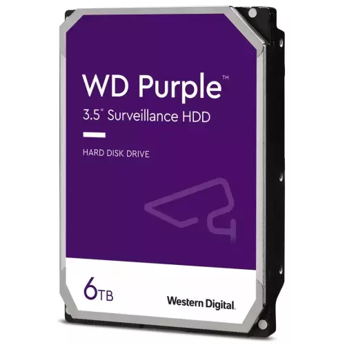 obrázek produktu WD PURPLE 6TB / WD64PURZ / SATA III / Interní 3,5"/ 256MB