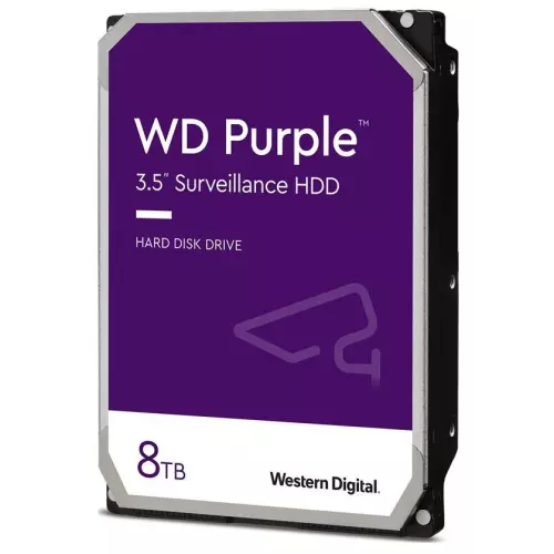 obrázek produktu WD PURPLE 8TB / WD85PURZ / SATA 6Gb/s / Interní 3,5"/ 5640 rpm / 256MB