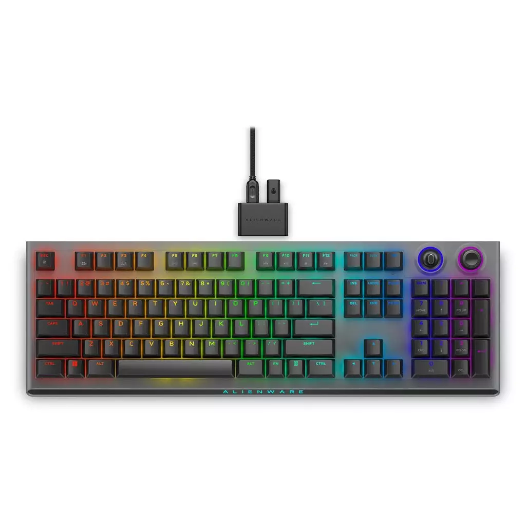 Obrázek produktu DELL klávesnice Alienware Tri-Mode Wireless Gaming Keyboard /  AW920K/ US/ Int./ mezinár./ Dark Side of th Moon)