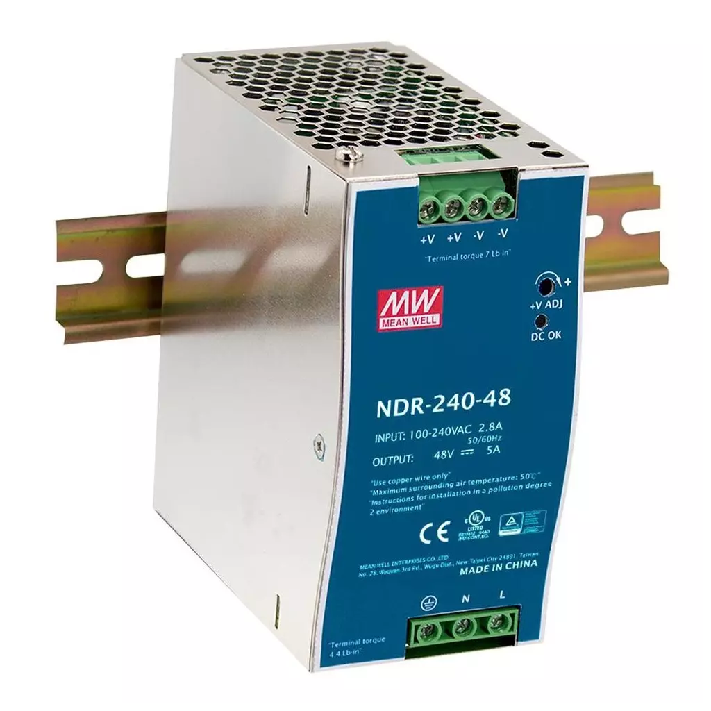 Obrázek produktu Planet PWR-240-48 průmyslový zdroj na DIN lištu, nastavitelný 48-56V DC, 240W