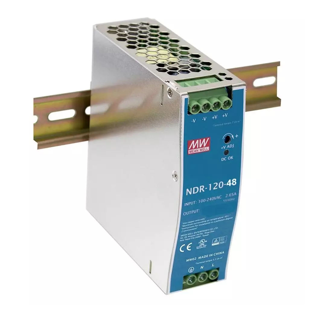 Obrázek produktu Planet PWR-120-48 průmyslový zdroj na DIN lištu, nastavitelný 48-56V DC, 120W