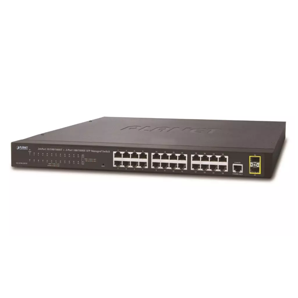 Obrázek produktu Planet GS-4210-24T2S L2 switch, 24x1Gb, 2x1Gb SFP, QoS, fanless