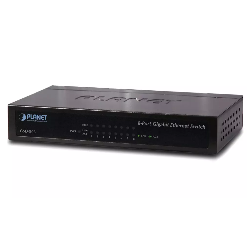 Obrázek produktu Planet GSD-803 switch  10/100/1000 (8x1000Base-T), EuP, 802.3az, kov, fanless