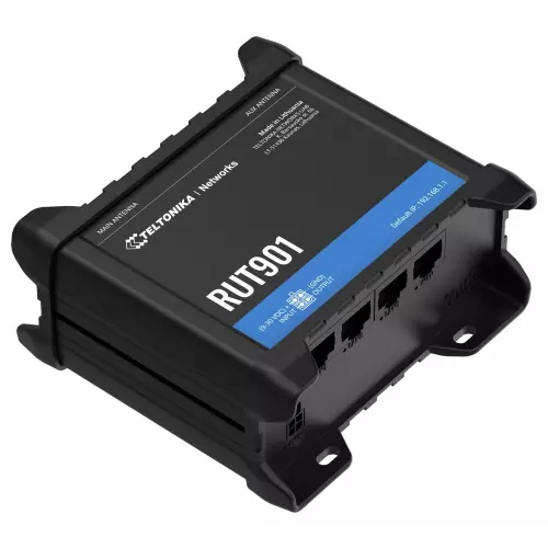 obrázek produktu Teltonika RUT901 průmyslový LTE router s ethernetovou zálohou, 1x WAN 3x LAN, LTE Cat4/3G/2G, Wi-Fi