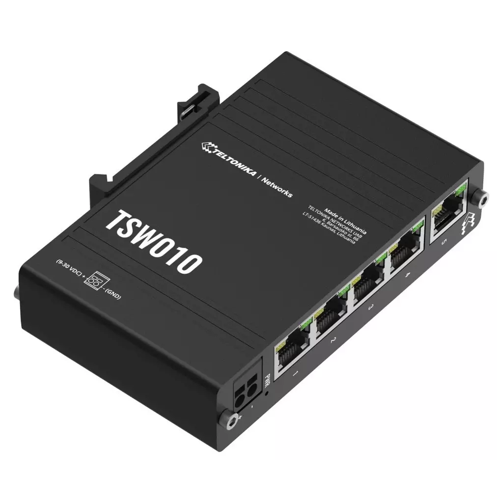 Obrázek produktu Teltonika TSW010 průmyslový nemanažovaný switch, 5x 10/100, bez zdroje