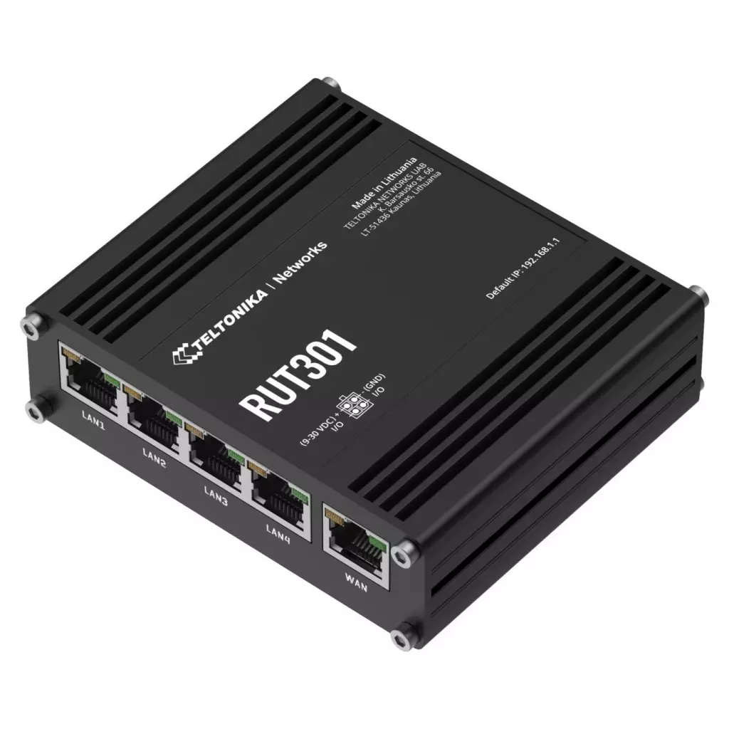 Obrázek produktu Teltonika RUT301 průmyslový router, 5x Eth 10/100, USB 2.0