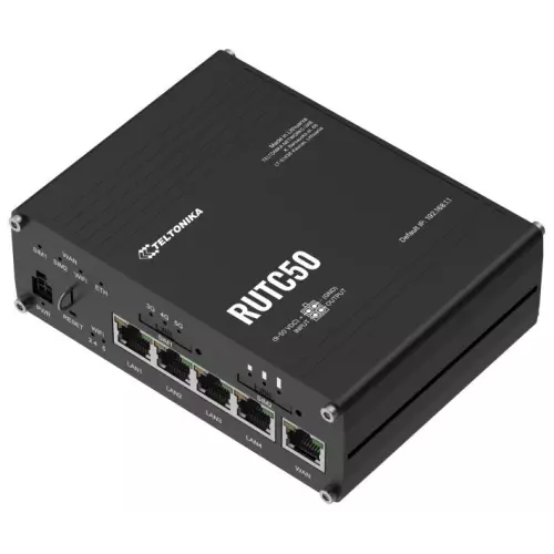 obrázek produktu Teltonika RUTC50 průmyslový router, 5G, Dual SIM, WiFi 6
