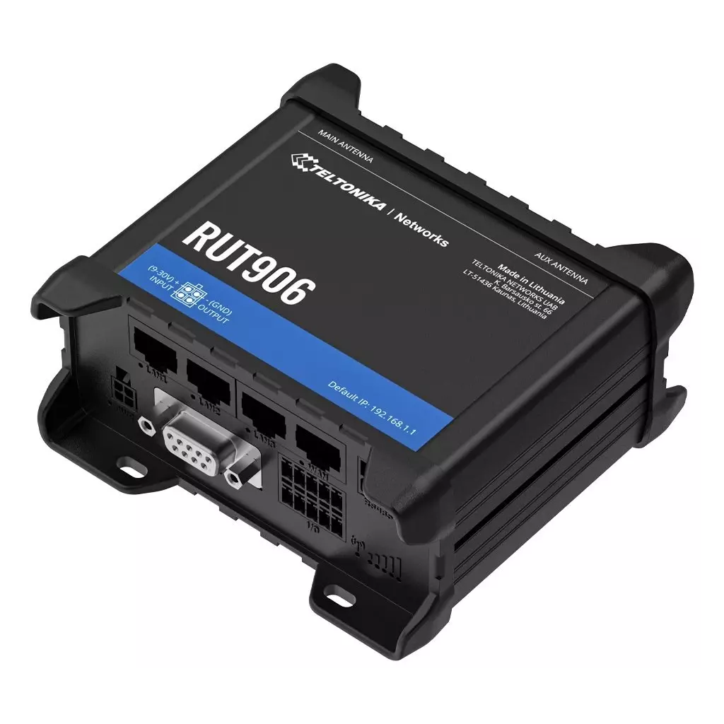 Obrázek produktu Teltonika RUT906 průmyslový router, 4G, Dual SIM, RS232/RS485