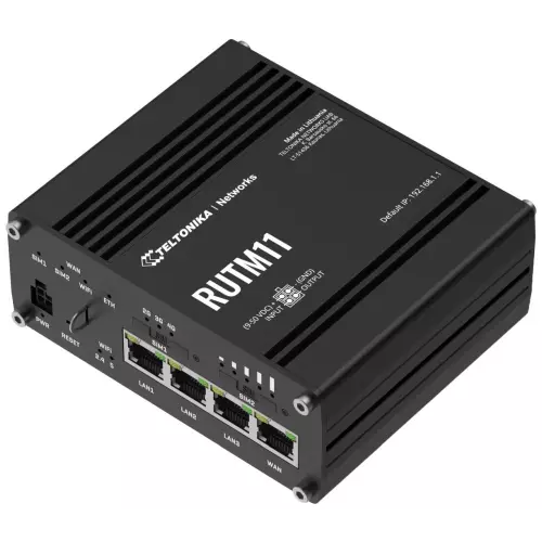 obrázek produktu Teltonika RUTM11 průmyslový router, 4G, LTE, 4x Gbit RJ45, WiFi 5