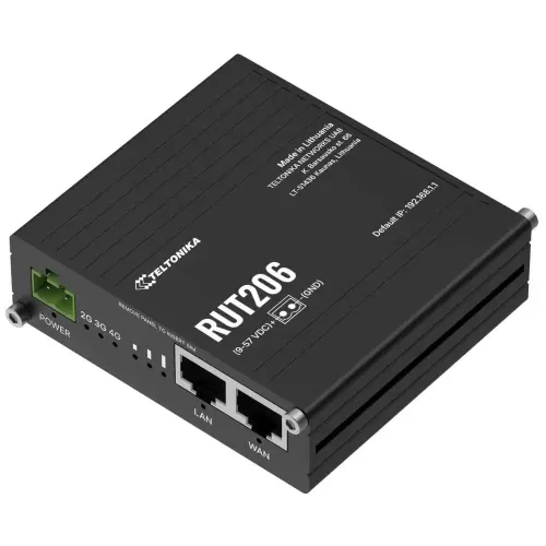 obrázek produktu Teltonika RUT206 průmyslový router, 4G, Dual SIM, RS232/RS485, WiFi 4, PoE