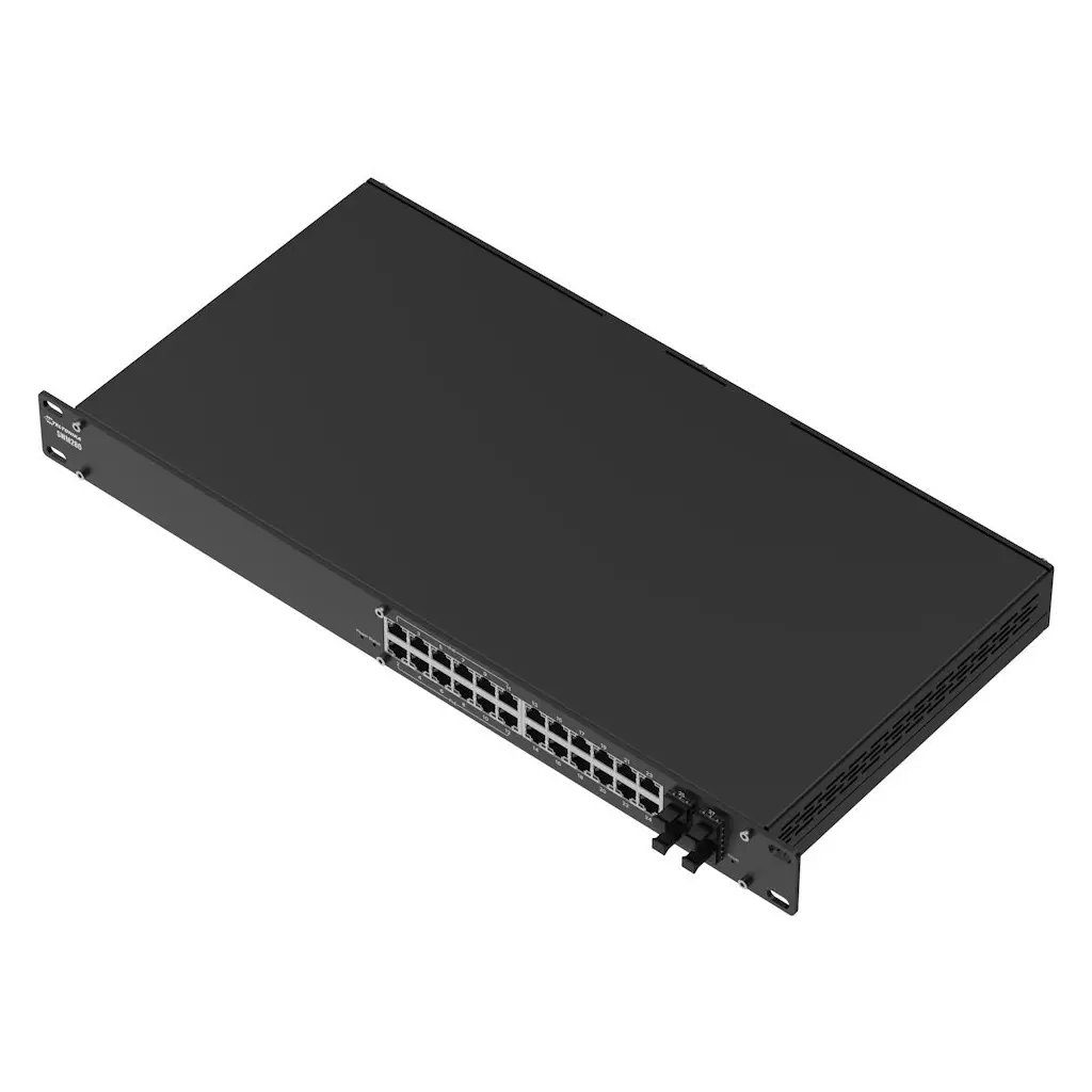 Obrázek produktu Teltonika SWM280 manažovaný switch, 24x GbE (12x PoE+), 4x SFP, L2+, 19