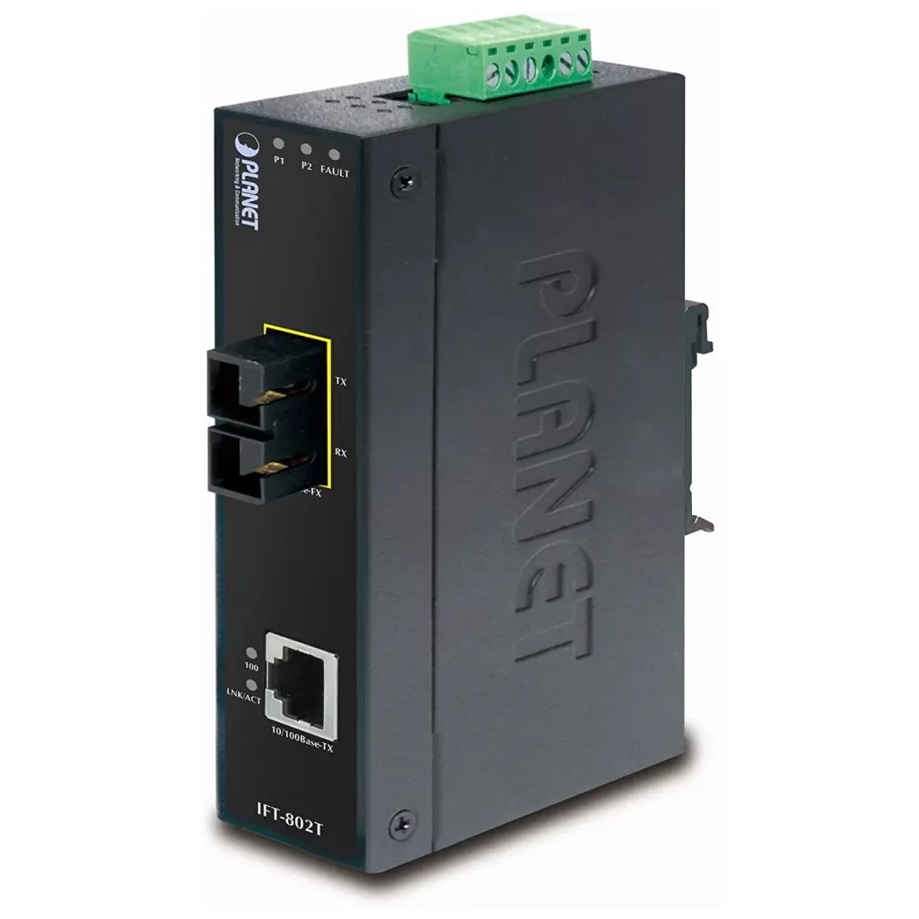 Obrázek produktu Planet IFT-802T optický konvertor, SC multimode 2km, DIN, IP30, -40 až 75 st.C