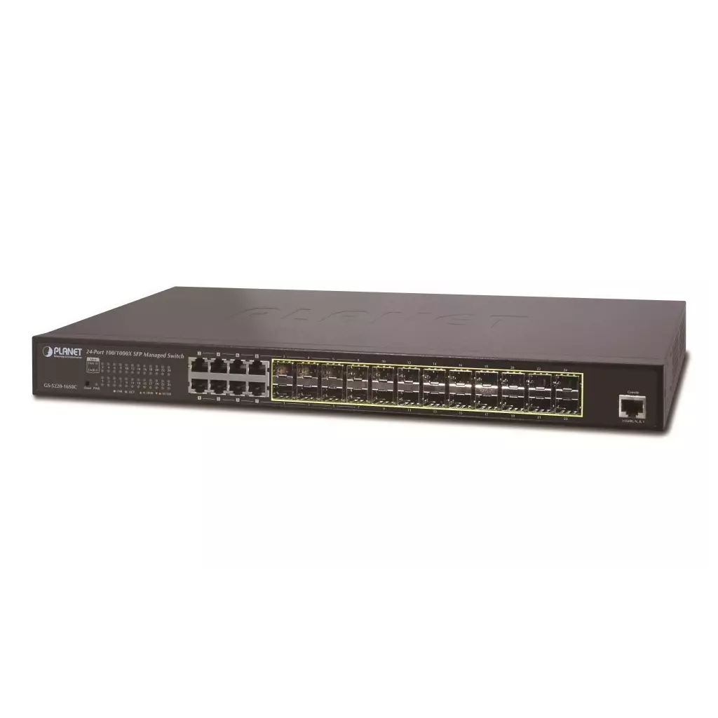 Obrázek produktu Planet GS-5220-16S8CR L3 switch, 8x1Gb, 24x1Gb SFP, QoS, 2x power-in